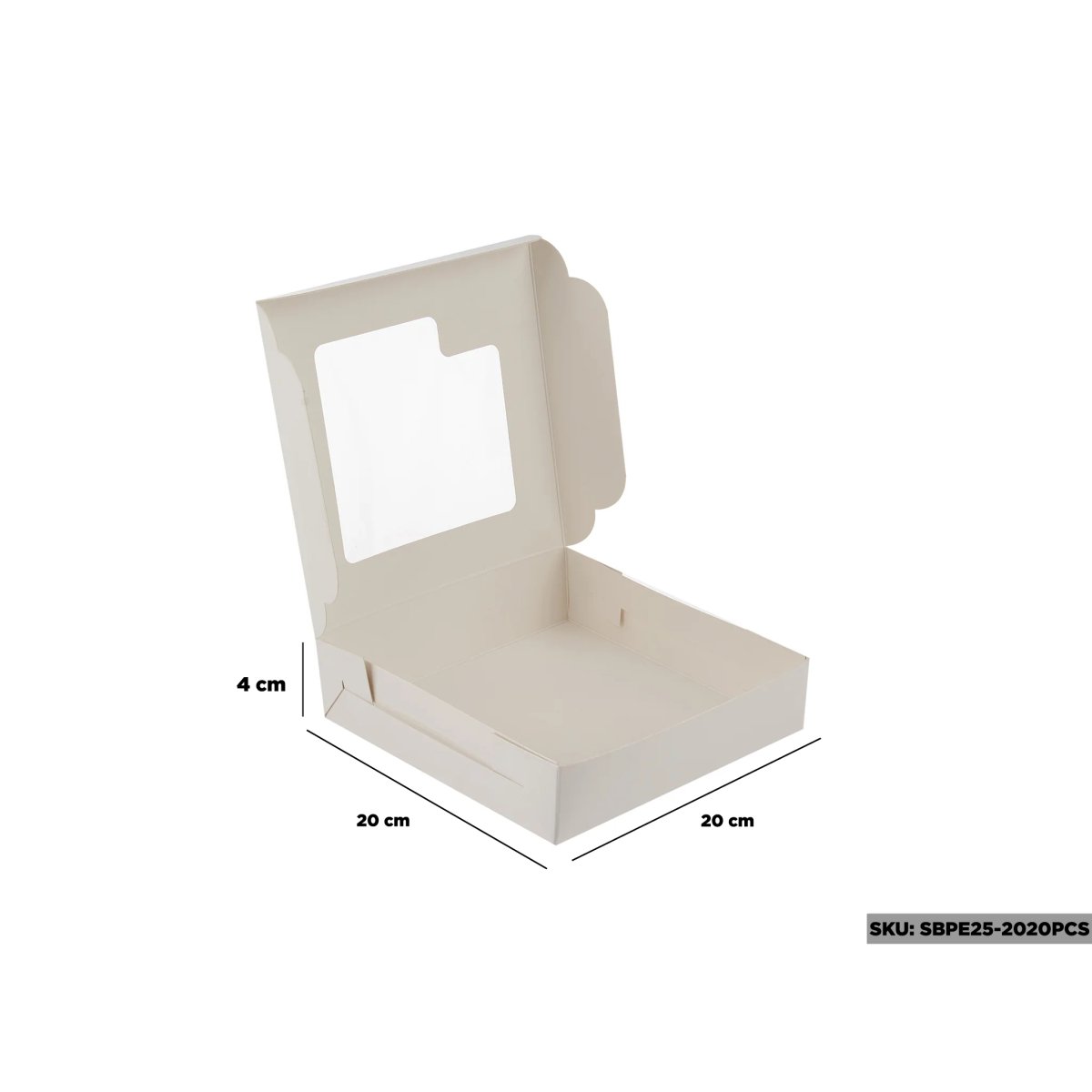 White Sweet Box with Window - hotpackwebstore.com - Baking & Decoration