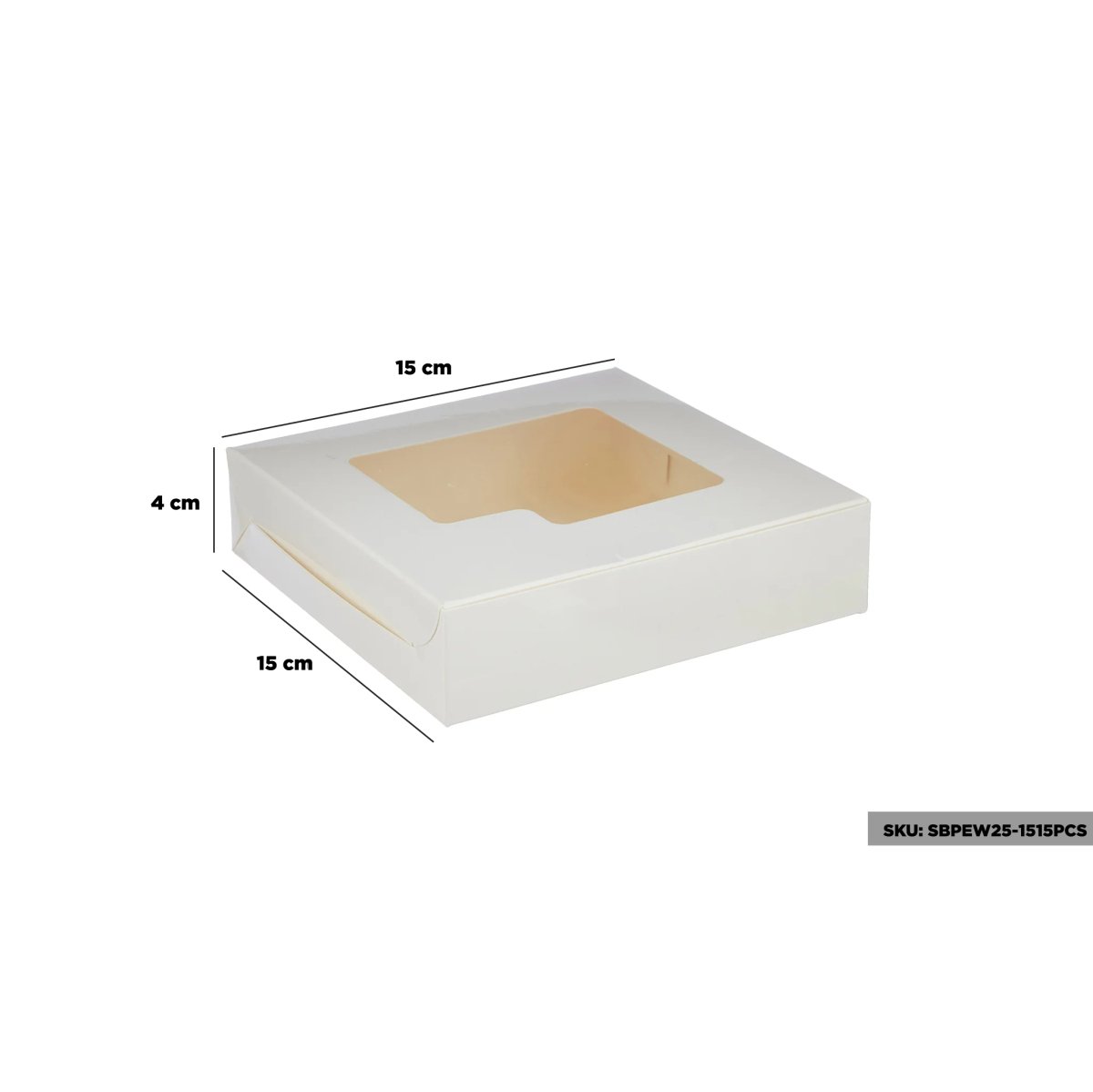 White Sweet Box with Window - hotpackwebstore.com - Baking & Decoration