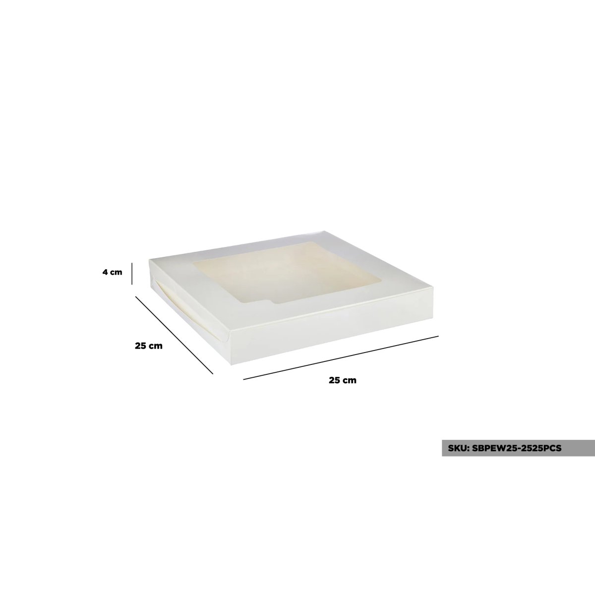 White Sweet Box with Window - hotpackwebstore.com - Baking & Decoration
