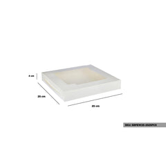 White Sweet Box with Window - hotpackwebstore.com - Baking & Decoration