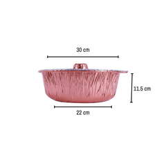 Round Aluminum Pot Container With Lid - hotpackwebstore.com - Aluminium Pots