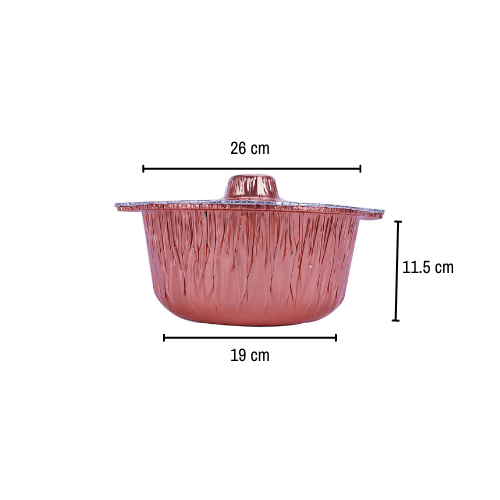 Round Aluminum Pot Container With Lid - hotpackwebstore.com - Aluminium Pots