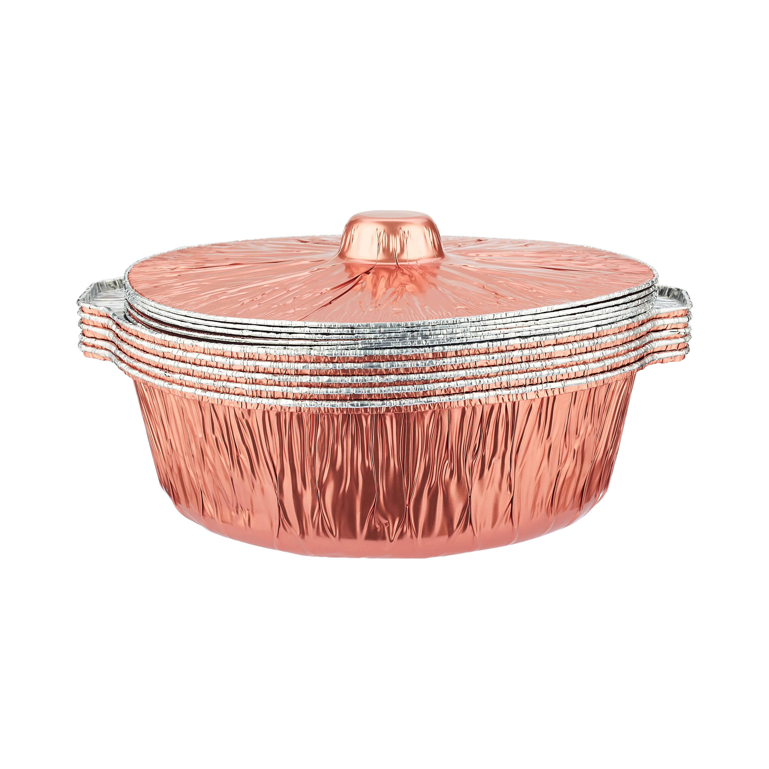 Round Aluminum Pot Container With Lid - hotpackwebstore.com - Aluminium Pots