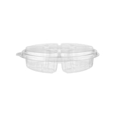 5 Compartment clear container with lid Lid 50 Pieces - Hotpack Global