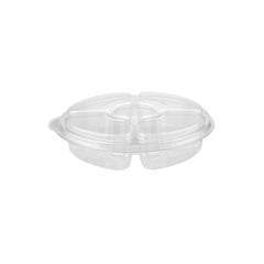 5 Compartment clear container with lid Lid 50 Pieces - Hotpack Global