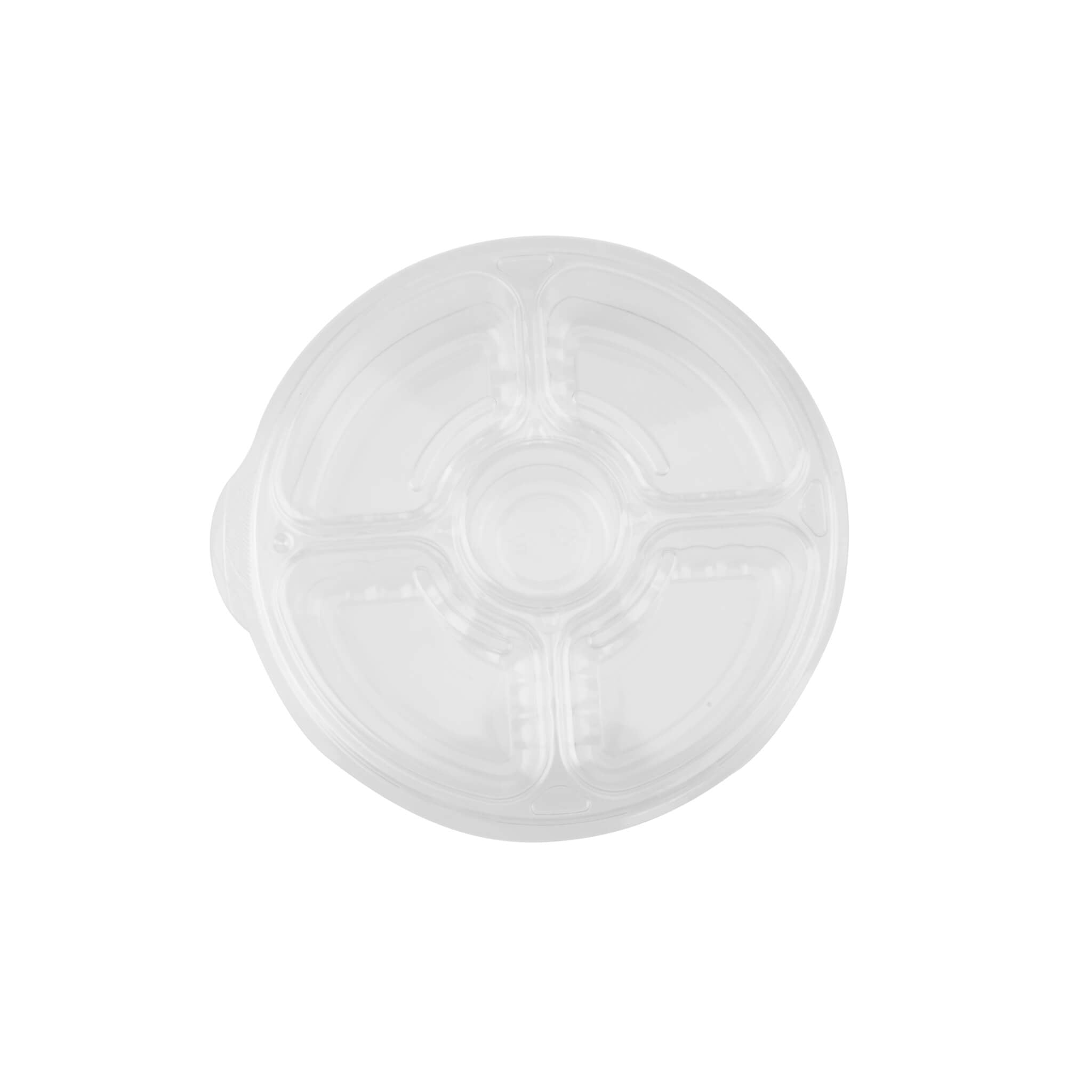 5 Compartment clear container with lid Lid 50 Pieces - Hotpack Global