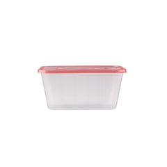 Clear Rectangular Heavy Duty Microwave Container with Color Lids - hotpackwebstore.com