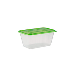 Clear Rectangular Heavy Duty Microwave Container with Color Lids - hotpackwebstore.com