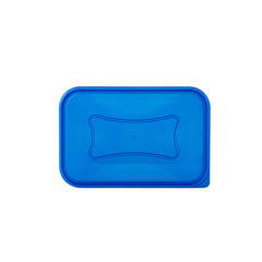 Clear Rectangular Heavy Duty Microwave Container with Color Lids - hotpackwebstore.com
