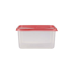 Clear Rectangular Heavy Duty Microwave Container with Color Lids - hotpackwebstore.com