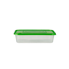 Clear Rectangular Heavy Duty Microwave Container with Color Lids - hotpackwebstore.com