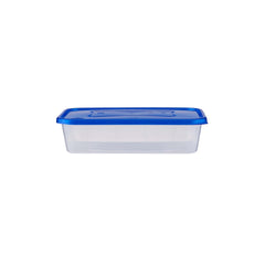 Clear Rectangular Microwavable Container with Blue Color Lids - Hotpack Global