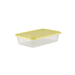 Clear Rectangular Heavy Duty Microwave Container with Color Lids - hotpackwebstore.com