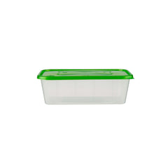 Clear Rectangular Heavy Duty Microwave Container with Color Lids - hotpackwebstore.com