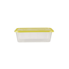 Clear Rectangular Heavy Duty Microwave Container with Color Lids - hotpackwebstore.com