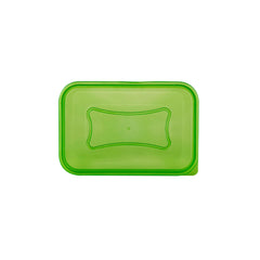 Clear Rectangular Heavy Duty Microwave Container with Color Lids - hotpackwebstore.com