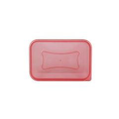 Clear Rectangular Heavy Duty Microwave Container with Color Lids - hotpackwebstore.com