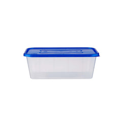 Clear Rectangular Heavy Duty Microwave Container with Color Lids - hotpackwebstore.com