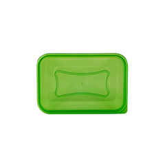 Clear Rectangular Heavy Duty Microwave Container with Color Lids - hotpackwebstore.com