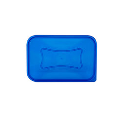 Clear Rectangular Heavy Duty Microwave Container with Color Lids - hotpackwebstore.com