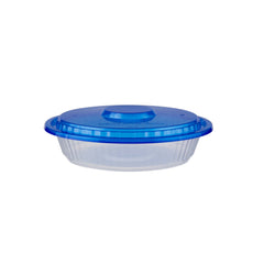Round Ribbed Microwave Bowl With Color Lid - hotpackwebstore.com