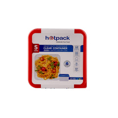 Clear Rectangular Heavy Duty Microwave Container with Color Lids - hotpackwebstore.com