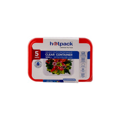 Clear Rectangular Heavy Duty Microwave Container with Color Lids - hotpackwebstore.com