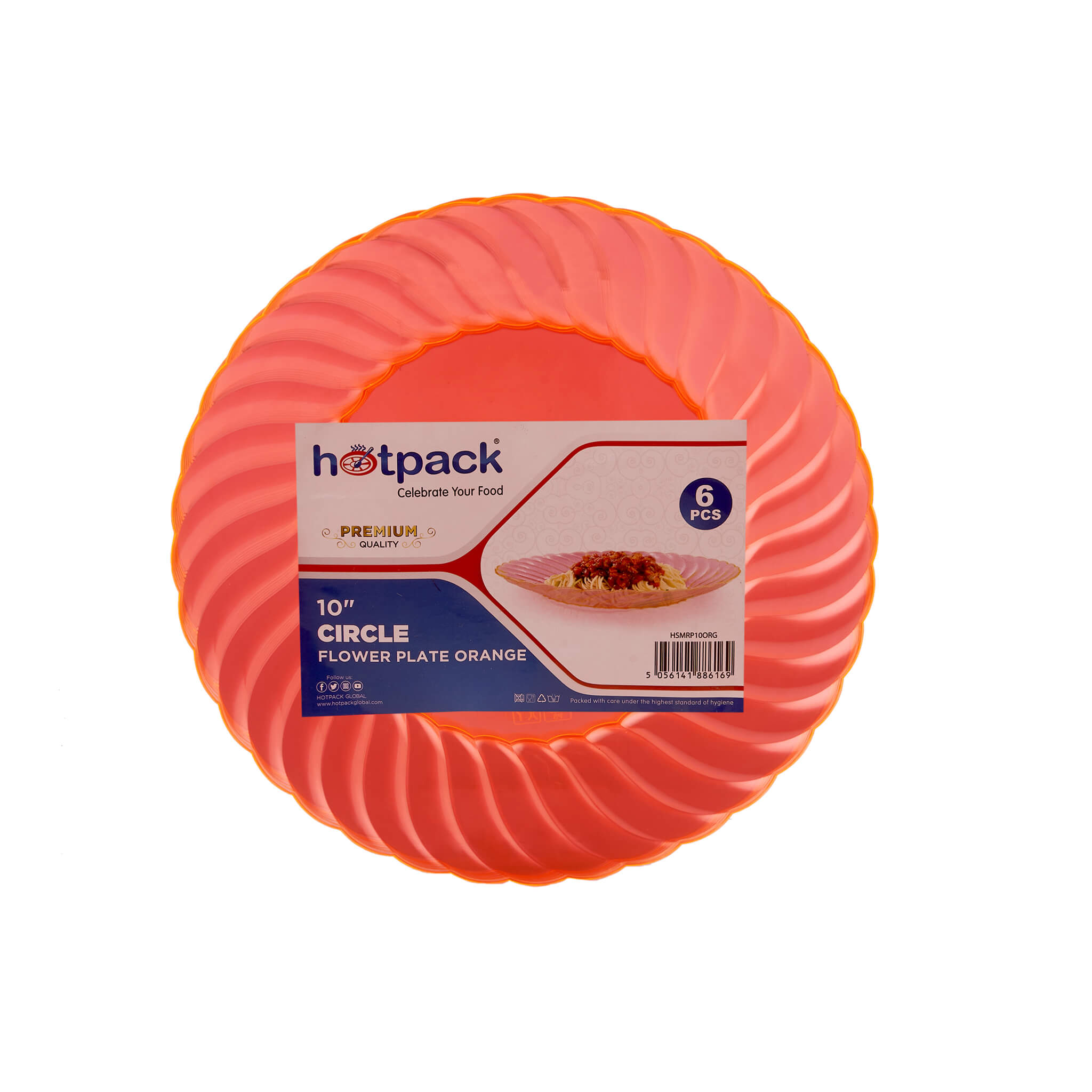 Premium Circle Flower Plate 6 Pieces - Hotpack Global