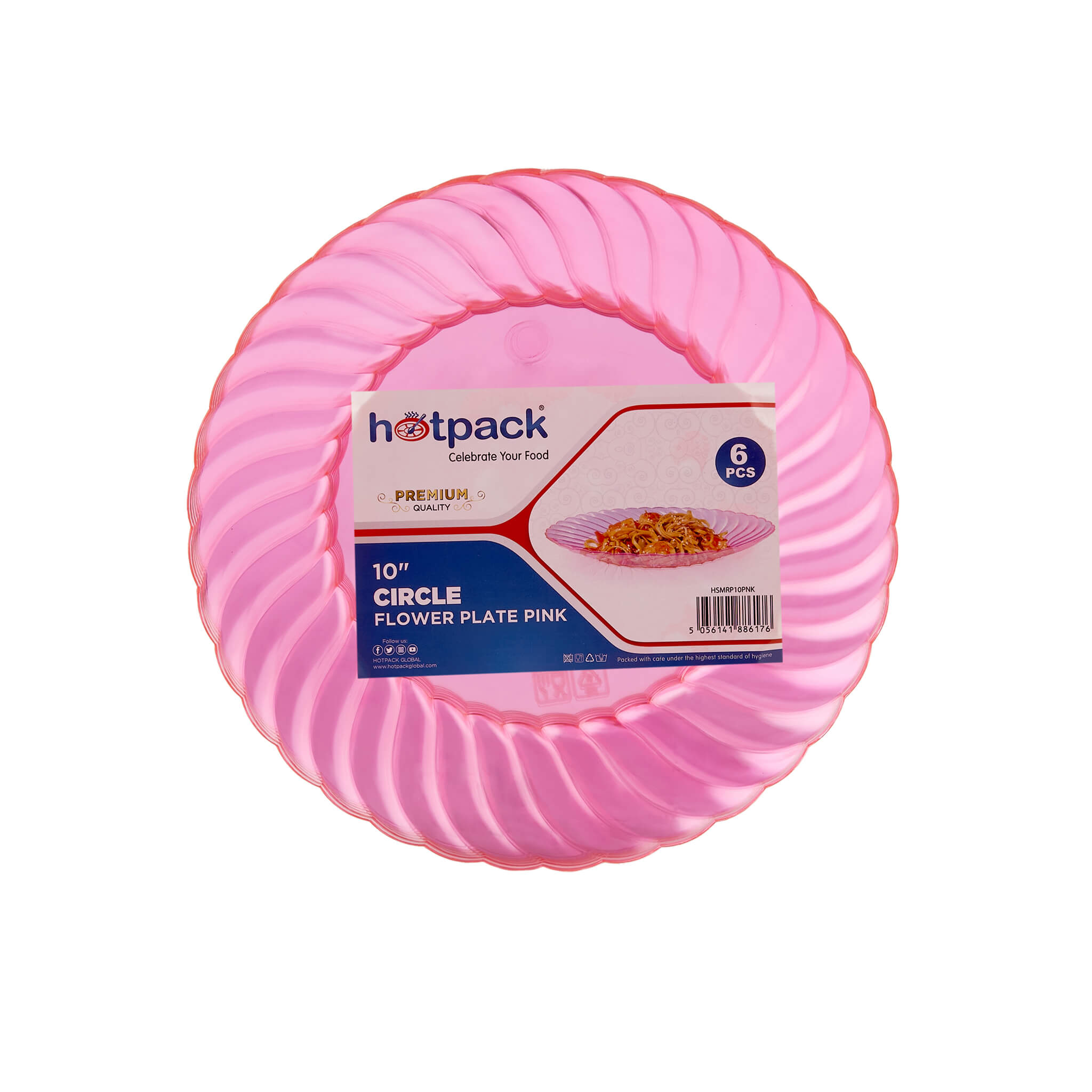 Premium Circle Flower Plate 6 Pieces - Hotpack Global