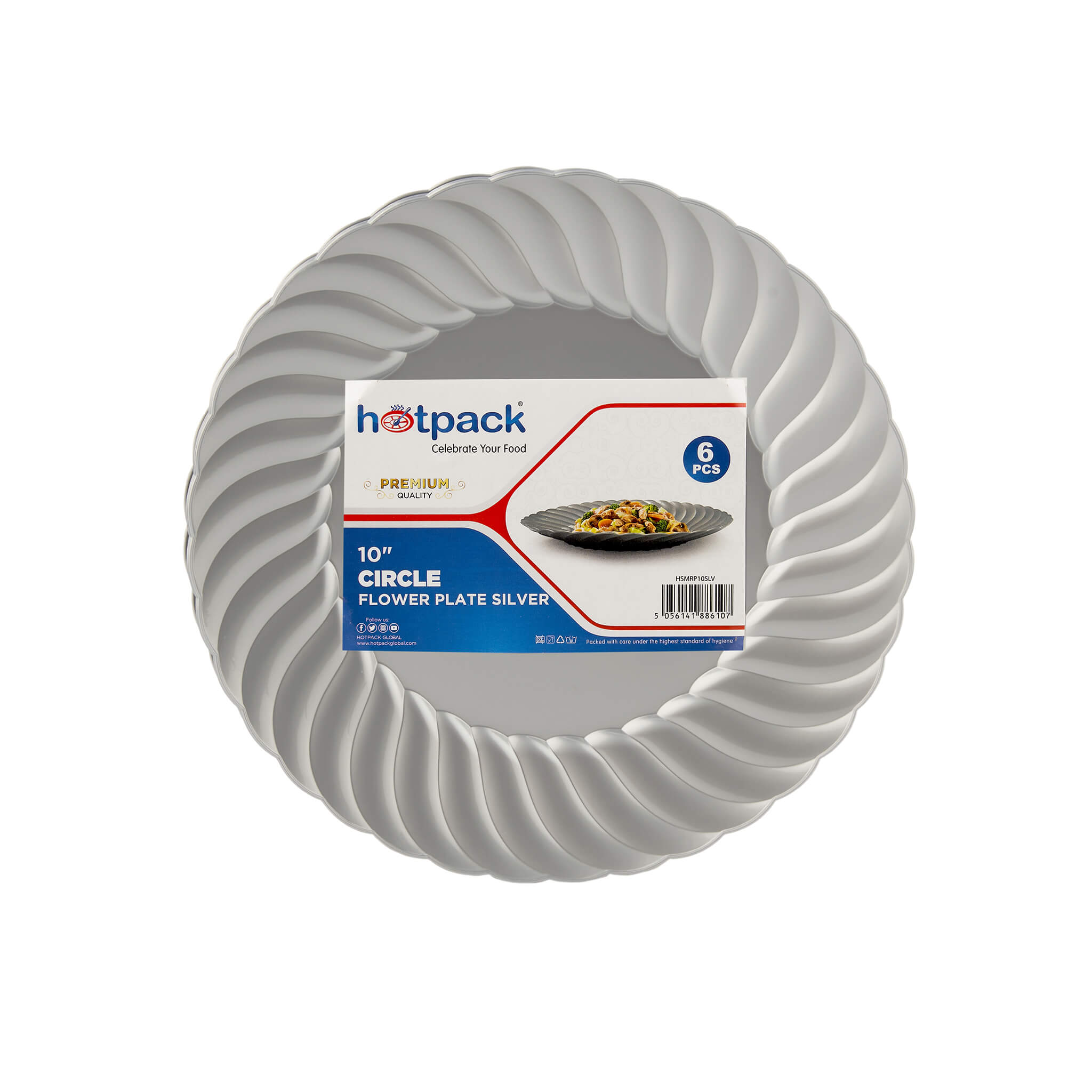 Premium Circle Flower Plate 6 Pieces - Hotpack Global
