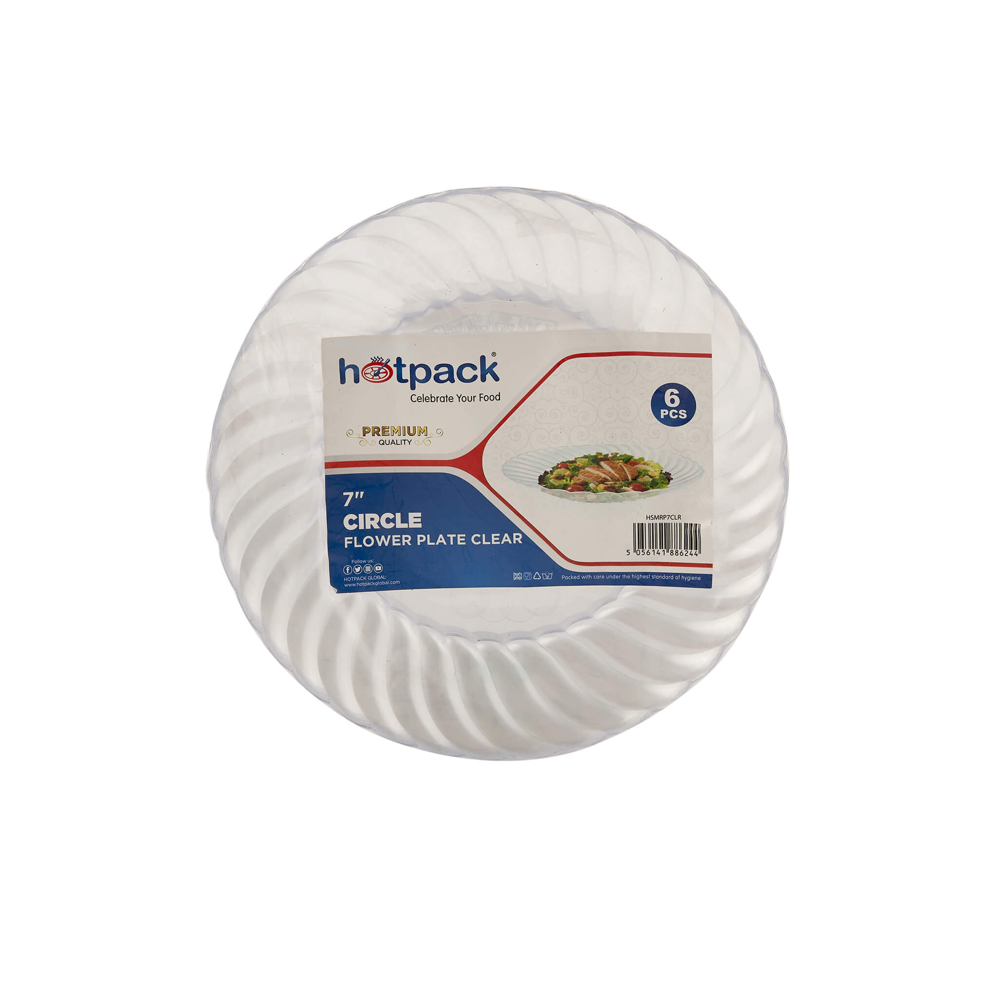 Premium Circle Flower Plate 6 Pieces - Hotpack Global