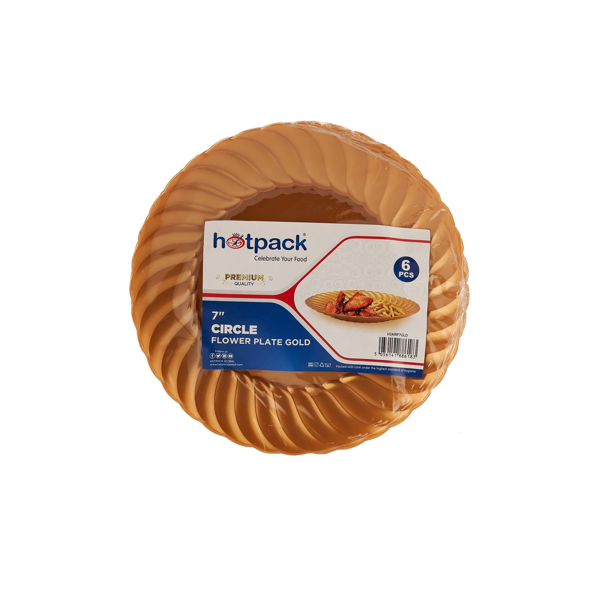 Premium Circle Flower Plate 6 Pieces - Hotpack Global