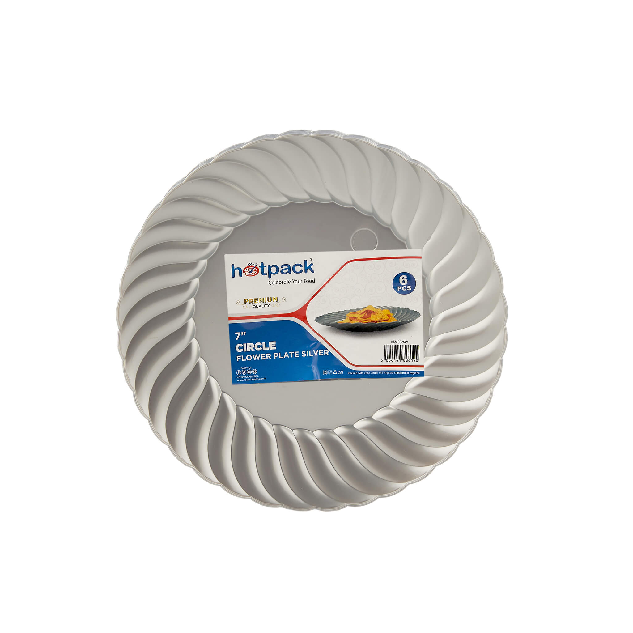 Premium Circle Flower Plate 6 Pieces - hotpackwebstore.com