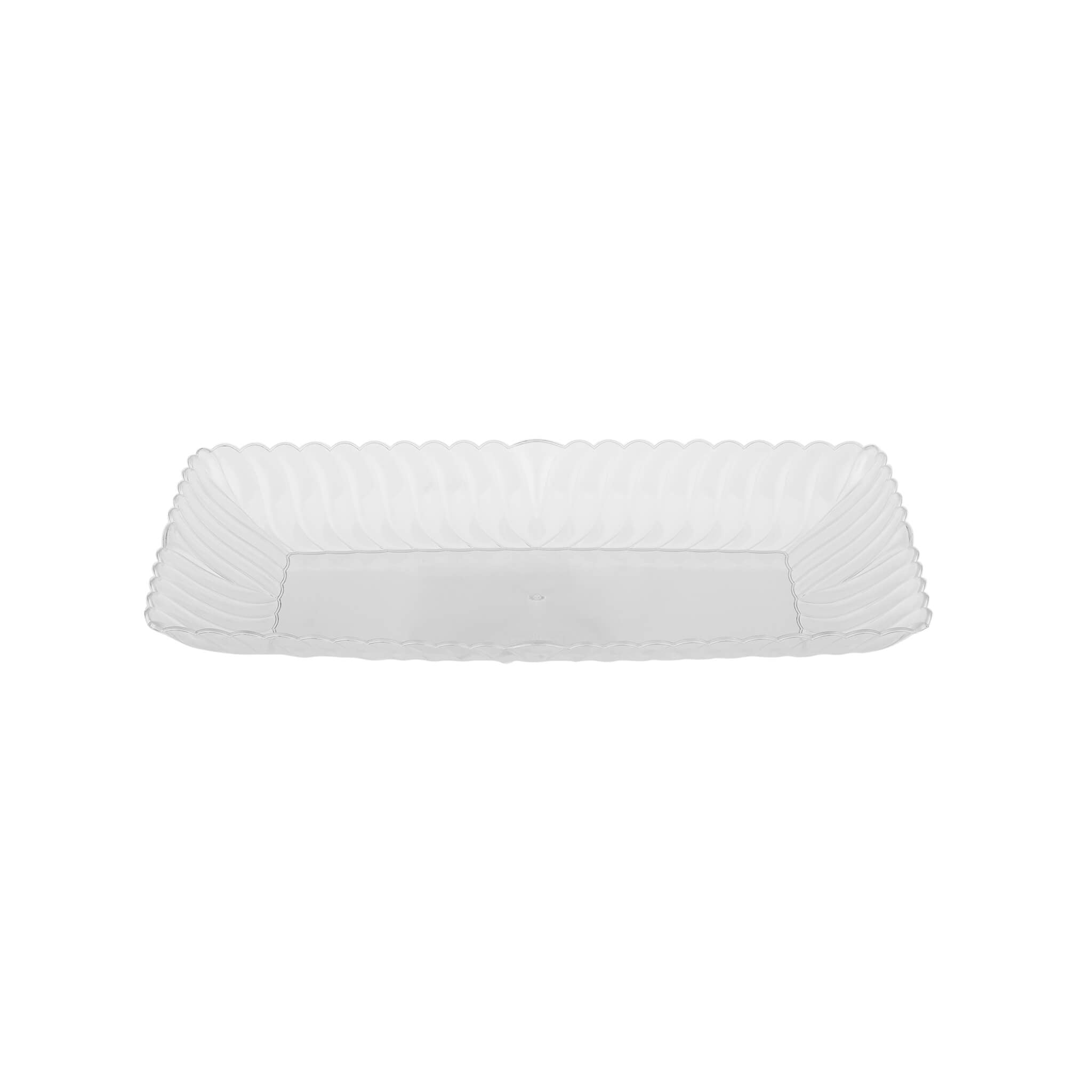 Rectangle Flower Plate Clear for snacks, bakery, fatayer - Hotpack Global