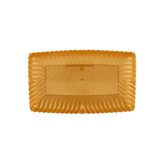 Rectangle Flower Plate Gold, disposable luxury serving plates - Hotpack Global