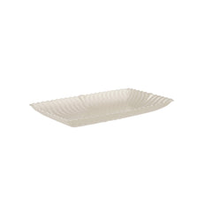 Rectangle Flower Plate Pearl white - Hotpack Global