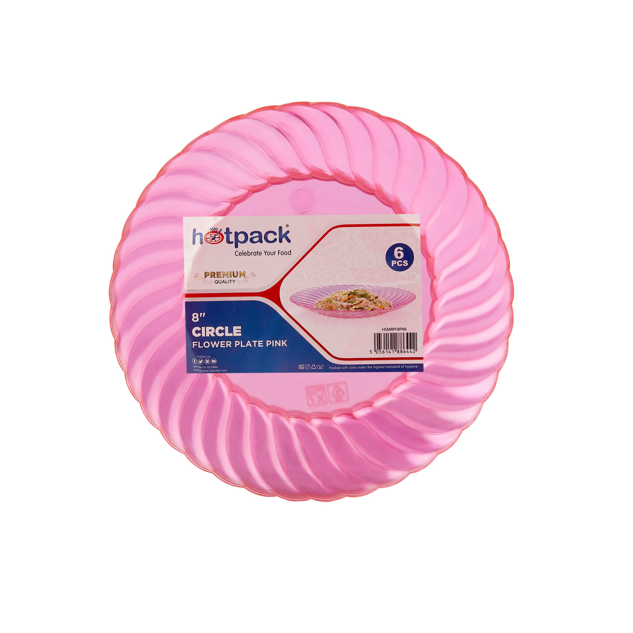 Premium Circle Flower Plate 6 Pieces - hotpackwebstore.com