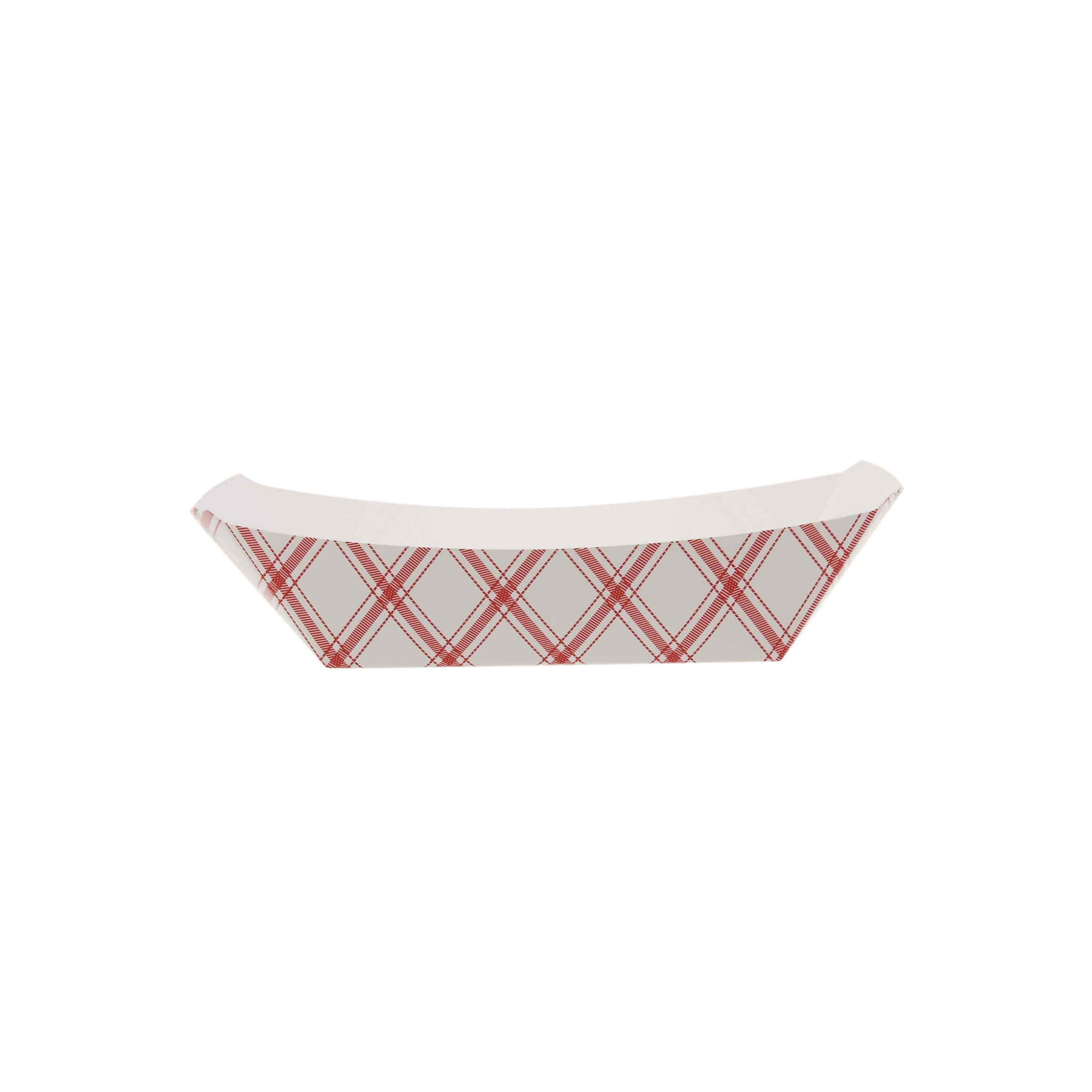 Red and White french fries Boat Tray 1/2 lb #50 - Hotpack Global