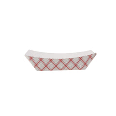 Red and White Boat Tray 2 lb #200 - Hotpack Global