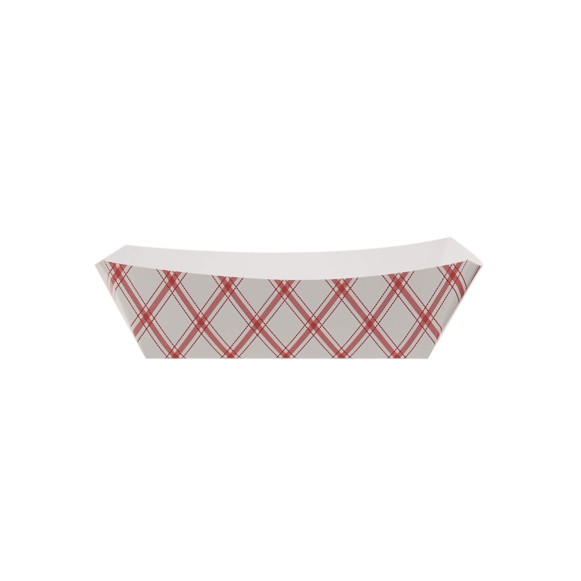 Red and White Boat Tray 2.5 lb #200 - Hotpack Global