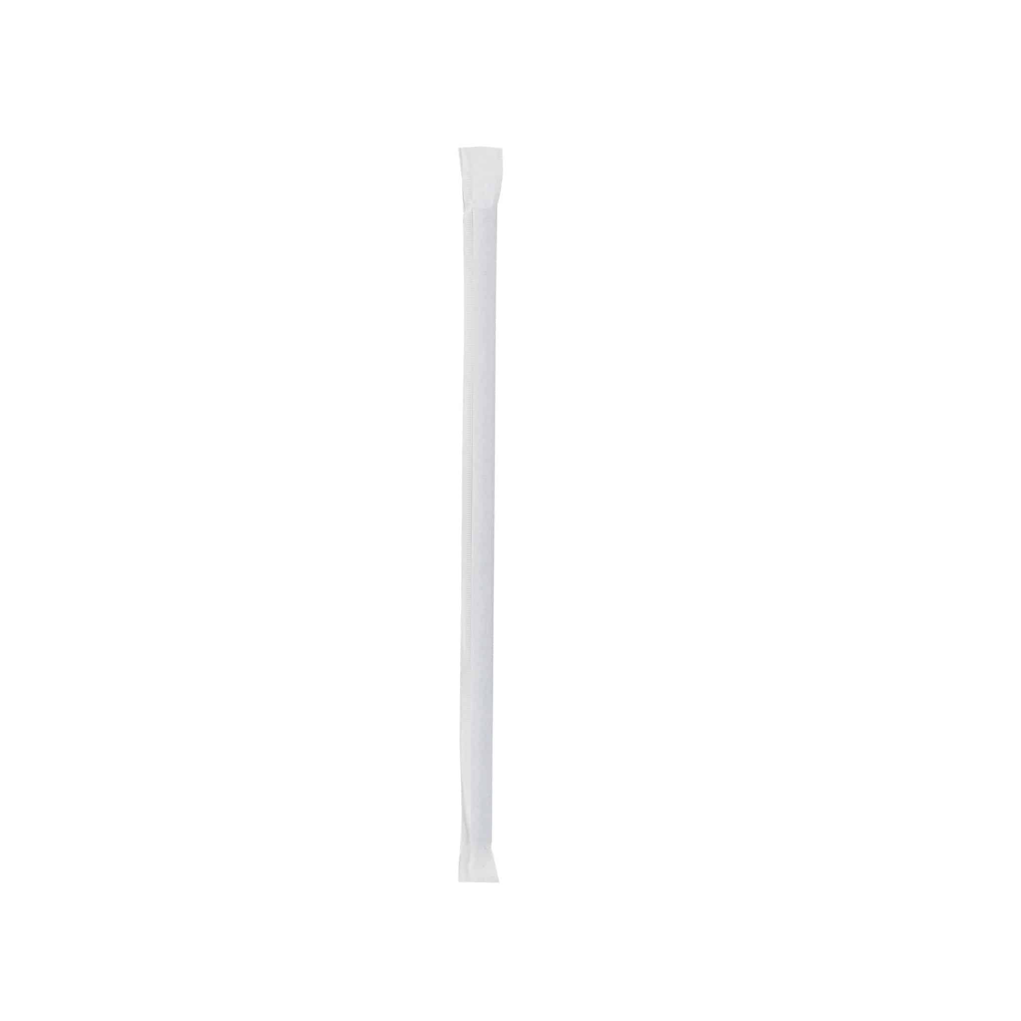7mm Black Straight Straw Wrapped 250 Pieces x 40 Packet - Hotpack Global