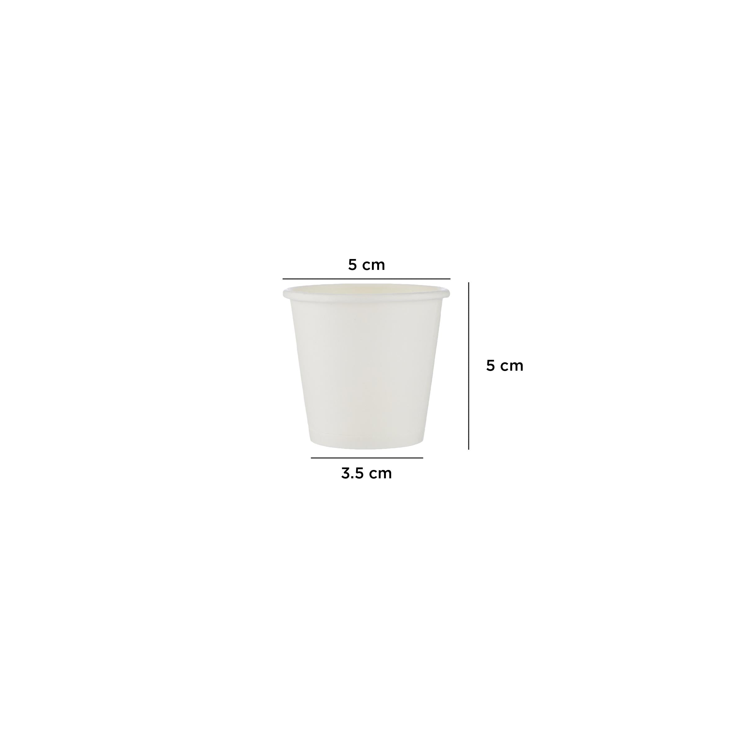 2.5 Oz White Single Wall taste testing coffee Paper Cups - Hotpack Global