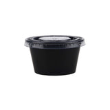 Black PET Portion Cup for sauces and condiments- Hotpack Global