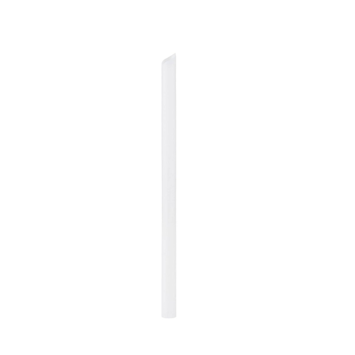 12mm Milky White Straight Straw Wrapped 100 Pieces x 24 Packet - hotpackwebstore.com - Plastic Straws