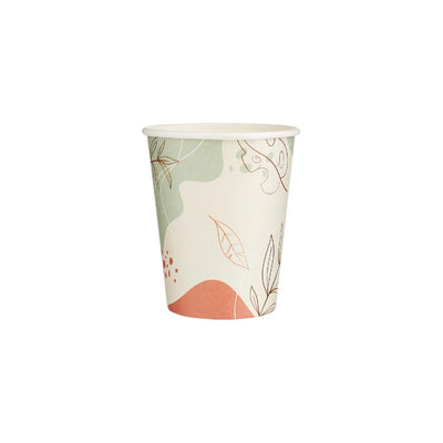 25 Pieces 8 Oz Minimal Design Paper Cups - hotpackwebstore.com - Heavy Duty Paper Cups