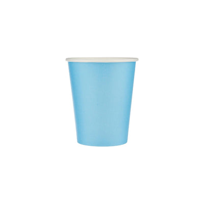 25 Pieces 8 Oz Single Wall Blue Paper Cups - hotpackwebstore.com - Single Wall Paper Cups