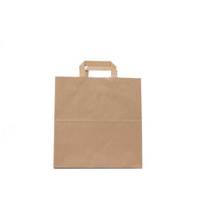 26x10x36 cm Kraft Brown Paper Bag Flat Handle - hotpackwebstore.com - Flat Handle Paper Bags
