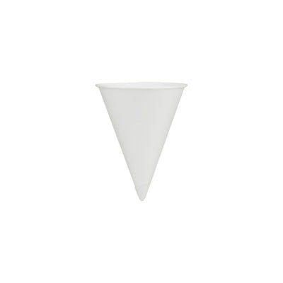 4.5 Oz White Paper Food Service Cone Cold Water Cup - hotpackwebstore.com - Paper Cone