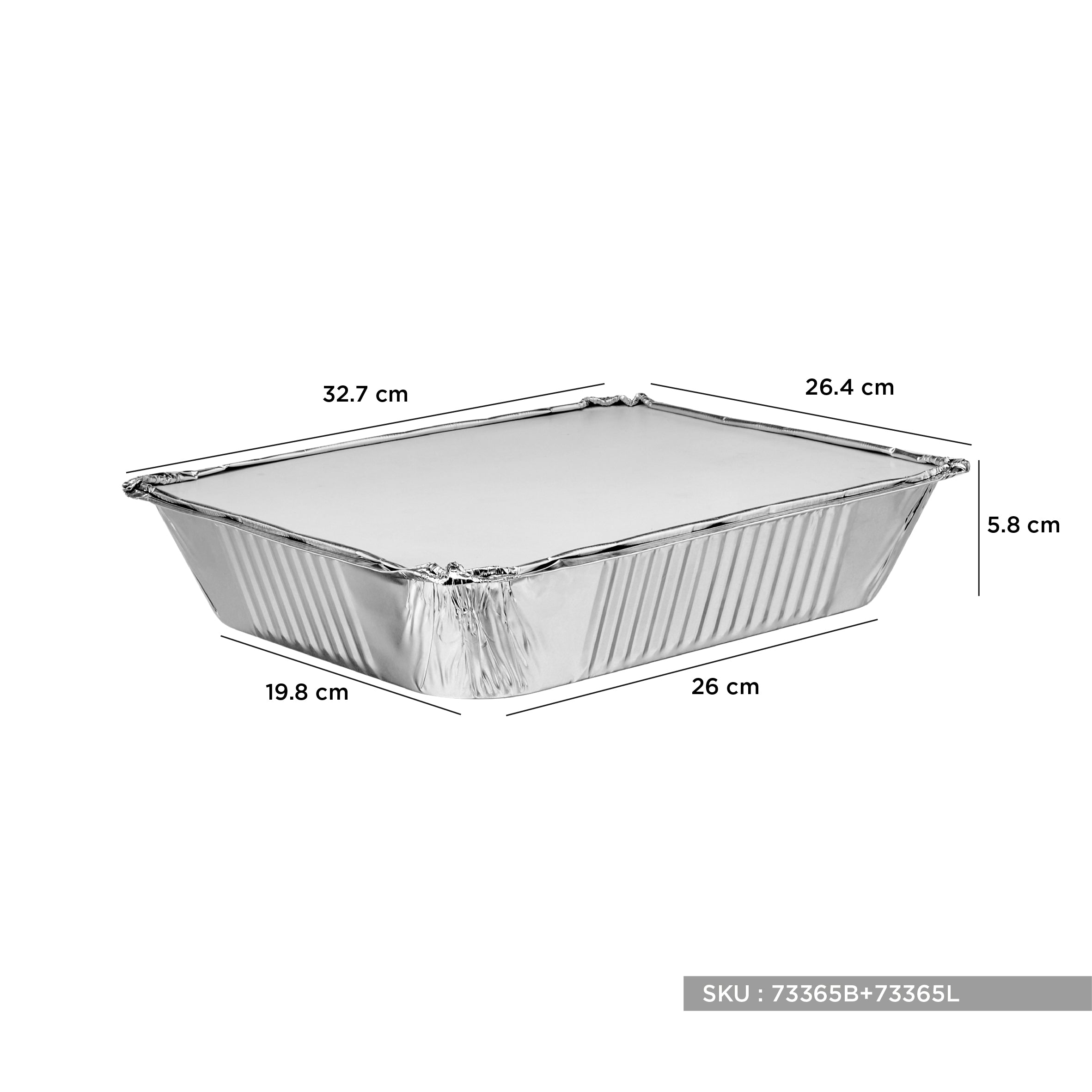 73365 Aluminium food storage container with lid - Hotpack Global