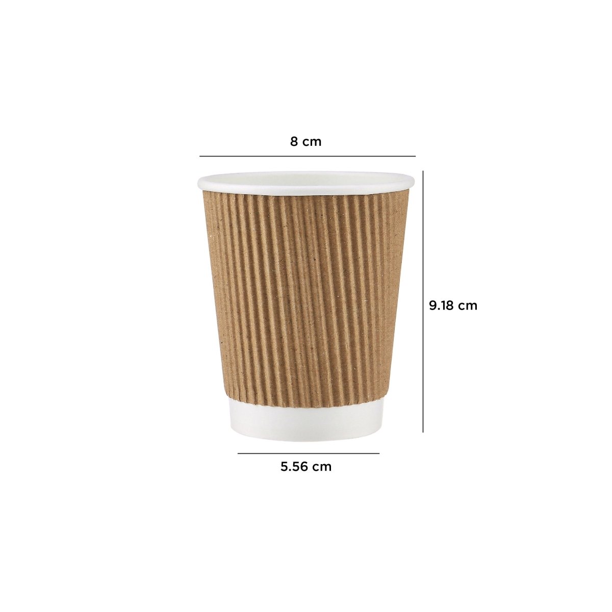 8 Oz Twin Pack Kraft Ripple Paper Cup With Lid 20 Pieces ...